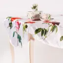 Скатерть Myatashop овальная Цветы с марками 155x240 см