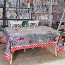 Скатерть Myatashop на стол "Home&Kitchen" Овощи прямоугольная 110x150 см цвет серый