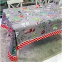 Скатерть Myatashop на стол "Home&Kitchen" Овощи прямоугольная 155x240 см цвет серый