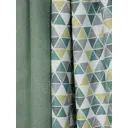 Штора на шторной ленте Геометрия 200x270 см цвет зеленый