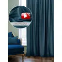 Штора на шторной ленте блэкаут 200x270 см цвет темно-бирюзовый