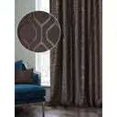 Штора на шторной ленте Куб 200x260 см цвет коричневый
