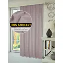 Штора на шторной ленте блэкаут Брин 200x285 см цвет розовый