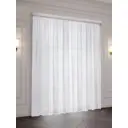Тюль на шторной ленте для кухни Вуаль 300x270 см цвет белый