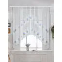Тюль на шторной ленте для кухни Вики 300x170 см цвет белый