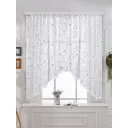 Тюль на шторной ленте для кухни Полли 300x170 см цвет белый