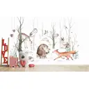 Фотообои флизелиновые Luxury walls Детские 500x270 см Лесные животные AM09105