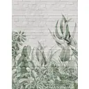 Фотообои флизелиновые Bartonwall 200x270 см Листья на Кирпичной стене