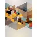 Фотообои флизелиновые Bartonwall 200x270 см 3Д Геометрия