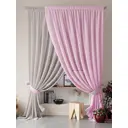 Тюль на шторной ленте Helga Нариа 300x280 цвет серо-розовый