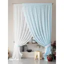 Тюль на шторной ленте Helga Нариа 300x260 цвет голубой