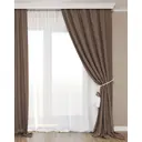 Штора на шторной ленте 170x250 цвет коричневый