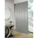 Штора на шторной ленте Мерилин 140x260 рисунок ромб цвет светло-серый