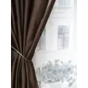 Тюль на шторной ленте Микровуаль 500x270 цвет шоколад