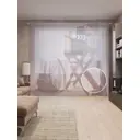 Тюль Joyarty на шторной ленте Стул режиссера 310x265 см цвет коричневый