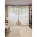 Тюль Joyarty на шторной ленте Ваза с лимонами 310x265 см рисунок растительный цвет желтый