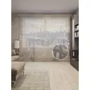 Тюль Joyarty на шторной ленте Полет над мостом 310x265 см рисунок природный цвет коричневый