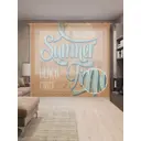 Тюль Joyarty на шторной ленте Летняя пляжная вечеринка 310x265 см цвет коричневый