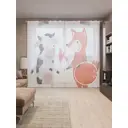Тюль Joyarty на шторной ленте Чудеса любви 310x265 см цвет оранжевый