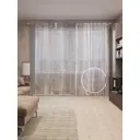 Тюль Joyarty на шторной ленте Старая дверь на кованых завесах 310x265 см рисунок растительный цвет серый