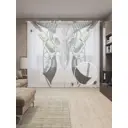 Тюль Joyarty на шторной ленте Талисман дикого запада 310x265 см цвет черный