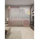 Тюль Joyarty на шторной ленте Техасская долина 310x265 см рисунок природный цвет коричневый