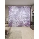 Тюль Joyarty на шторной ленте Яркая сирень 310x265 см рисунок растительный цвет фиолетовый