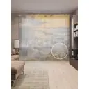 Тюль Joyarty на шторной ленте Береговая опасность 310x265 см цвет оранжевый