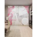 Тюль Joyarty на шторной ленте Колибри и узор 310x265 см цвет розовый