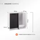 Кухонный шкаф Серый шелк Полюс 90 x 82 x 48 см МДФ цвет темно-серый