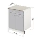 Напольный шкаф Лидер Modern Alto ~~ Модерн altoTY6060_STGL 60x85x60 см ЛДСП