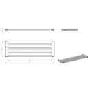Полка для ванной комнаты Wonzon & woghand WW-V3901-CR латунь 1.7x60 см