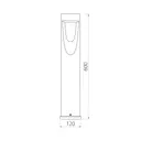 Светильник ландшафтный светодиодный Natural concepts Nc-033231-60-sb 60 см теплый белый (желтый) свет цвет основания черный
