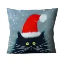 Подушка декоративная Zaberite Кот Персик в новогоднюю ночь 4526, 40x40 см