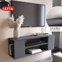 Тумба под телевизор Letta L3722 100x32x26 см ЛДСП цвет графитовый серый