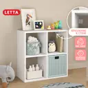 Стеллаж с секциями Letta 4 секции 64x64x29 см ЛДСП цвет белый