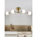 Люстра на штанге Rivoli Б0054858 4 лампы 12 м² цвет белый/бронза