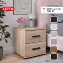 Тумба прикроватная Letta 40x44.5x38.6 см 2 ящика ЛДСП цвет дуб сонома