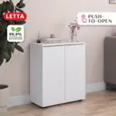 Комод Letta Ультра Push 1 ящик 60x70x29 см 2 двери ЛДСП цвет белый