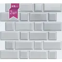 Декоративная мозаика Nsmosaic PR4595-43 уп 2 шт 29.40x29.10 см цвет серый, светло-серый