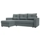 Диван угловой Ливерпуль Лайт левый угол Лига диванов 125988L 230x88x140 см рогожка цвет амур 07 серый