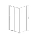 Душевой уголок Vincea Soft VSR-3SO9015CL прямоугольный 150x90см хромированный профиль эффект стекла прозрачное закаленное стекло
