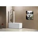 Ширма на ванну Vincea VSB-12114CLB 114x140 черный, стекло прозрачное
