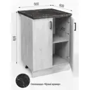 Кухонный модуль напольный Regent style 60x82.8x60 см ЛДСП цвет серый
