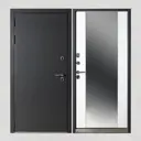 Входная дверь Kvarta TS левый 205x96см цвет серый/белый софт с зеркалом