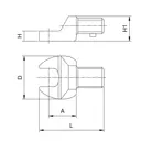 Насадка для динамометрического ключа рожковая Garwin Industrial 505570-10-14 14x18 мм 10 мм