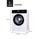 Стиральная машина Lex Lwm08012wblid (wblid) 60x84x50 см 8 кг цвет белый, черный