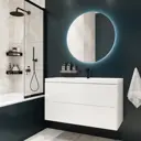 Тумба с раковиной для ванной Mebelvann Trend 100 см подвесная цвет белый