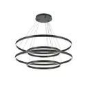 Светильник подвесной светодиодный Rim MOD058PL-L174BK 30 м² нейтральный белый свет цвет черный/белый