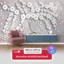 Фотообои флизелиновые Первое ателье 400x270 см Абстрактное дерево из цветов pw94759-4